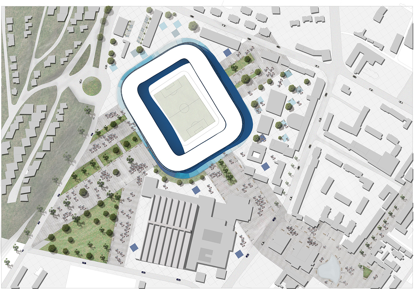 3d render 3D Visualization football stadium architectural visualization corona render  3ds max Render