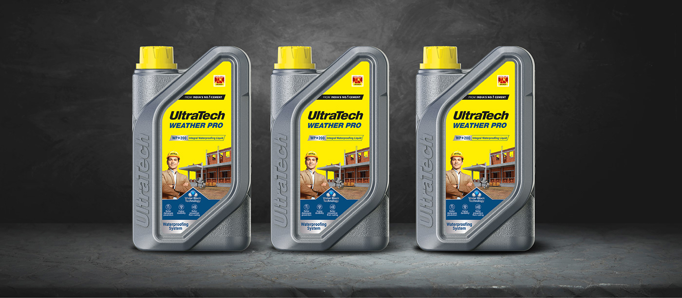 devika bhansali nair packaging design brand identity marketing   visual identity industrial UltraTech Waterproofing paints devika bhansali