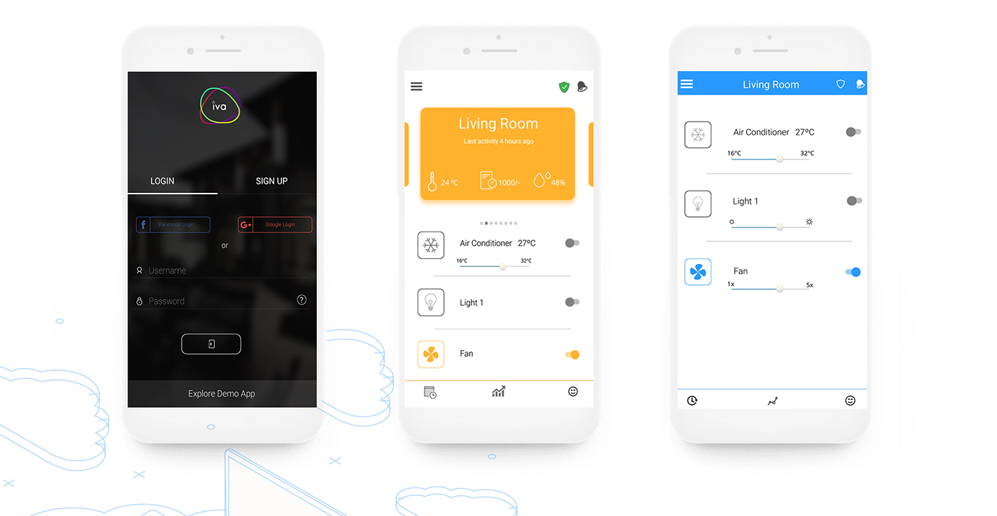 UI UX design IoT product design  Mobile app