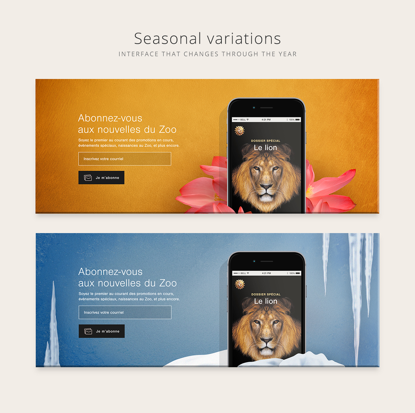 zoo animal Nature Responsive granby Website tourism Interface design tiger