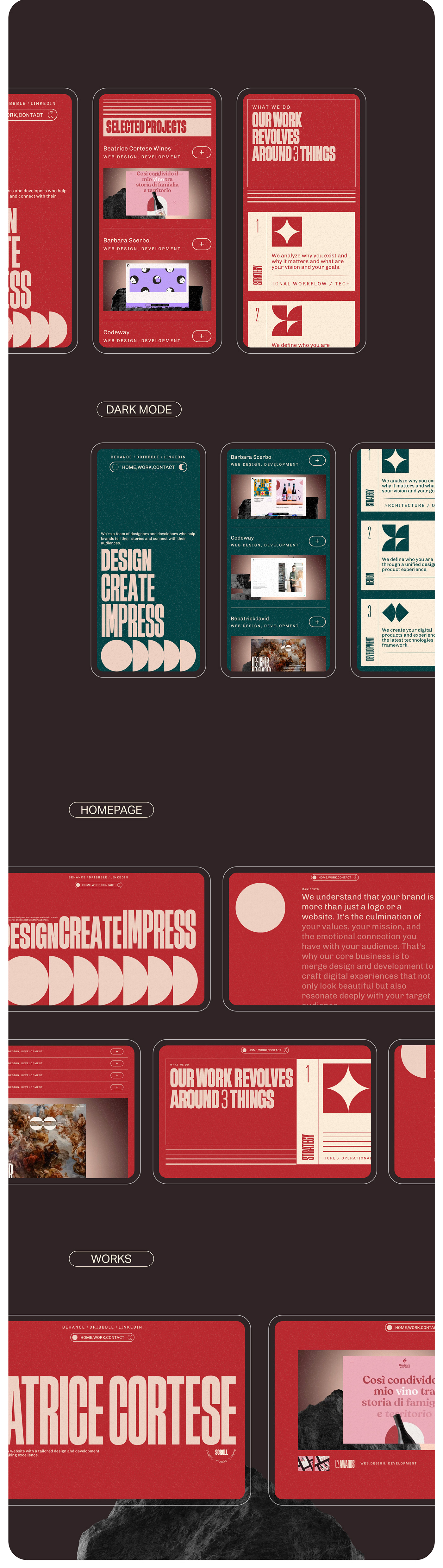 Brutalist minimal design portfolio typography   Web web agency Web Design  Website Progetto web