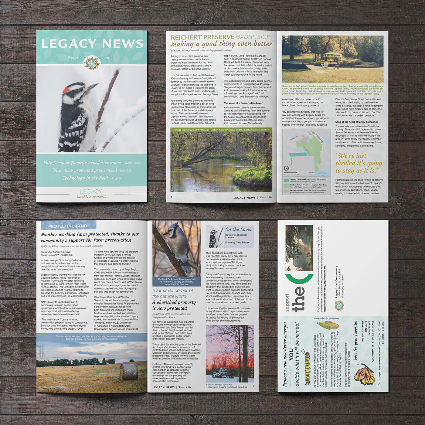 newsletter publication Direct mail print magazine Nature environment nonprofit brochure body copy