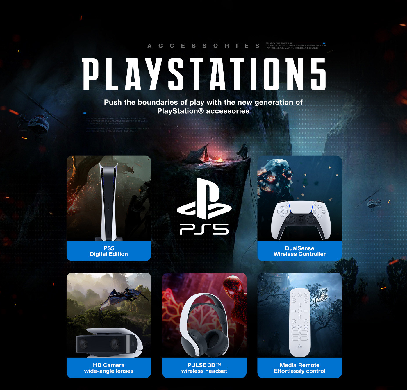 ps5 Electronics Games landing page online store Pinterest Shopee Sony UI/UX