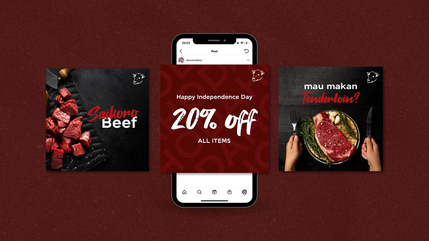 beef brand identity business card butcher shop Logo Design meat meat brand meatshop Sticker Design visual identity