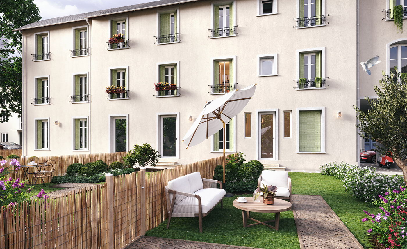 3dsmax architecture build facade france photoreal Render vichy