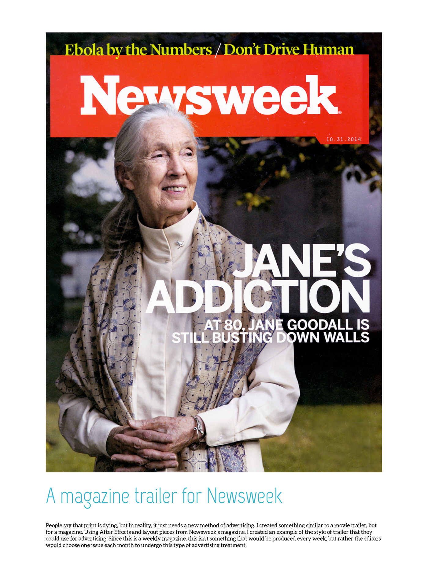 Newsweek magazine trailer Jane Goodall