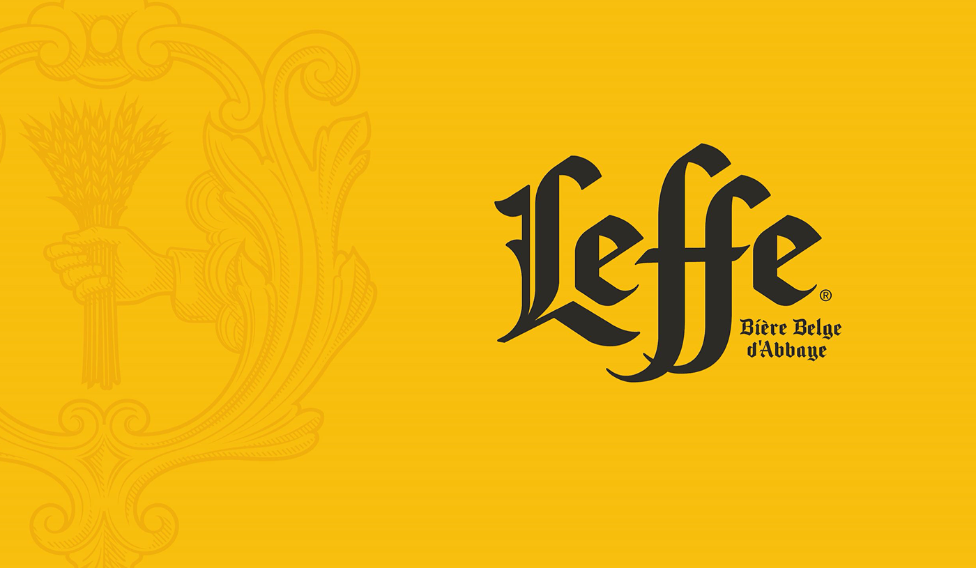 beer branding  design Label Leffe lettering Logotype Packaging schmetzer typography  