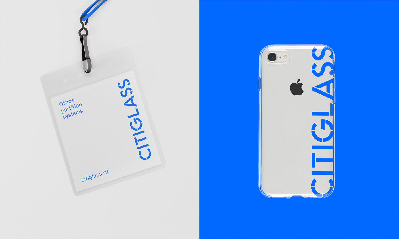 branding identity logo glass partition visual Rebrand system