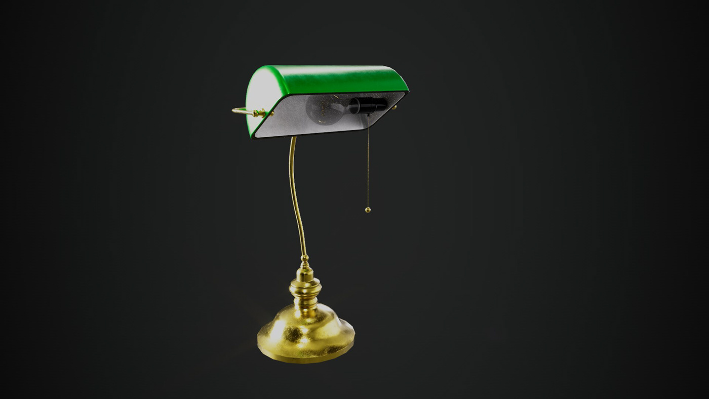 Old Desk Lamp Realistic