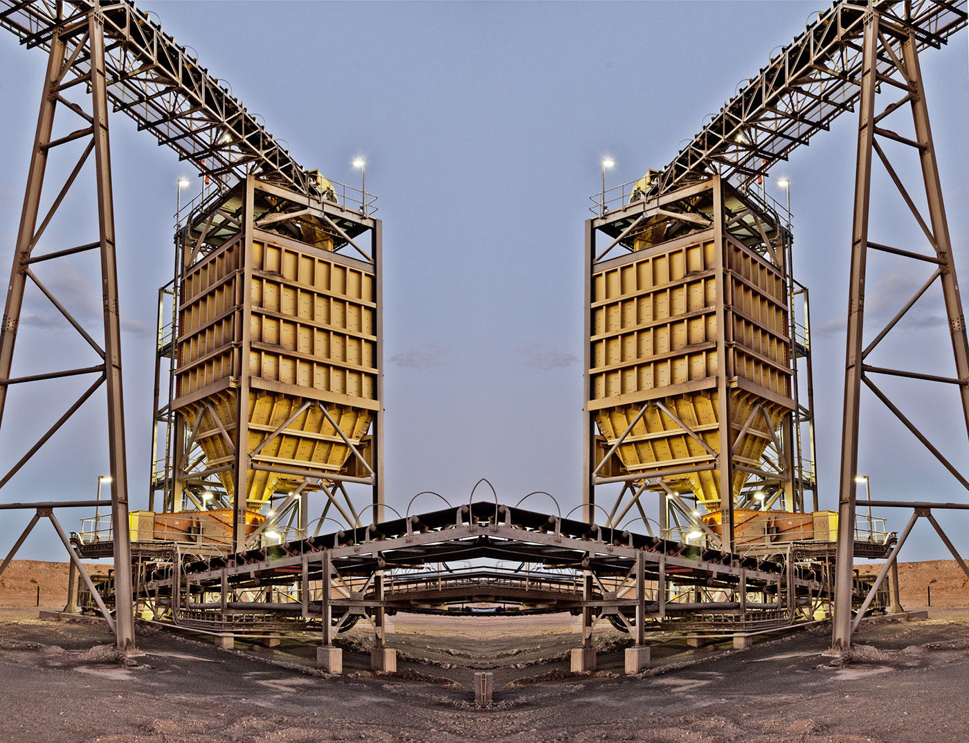 Mining Landscape industry retouchingpanorama abstract symetry symetrical wide view gallery Project mine resource