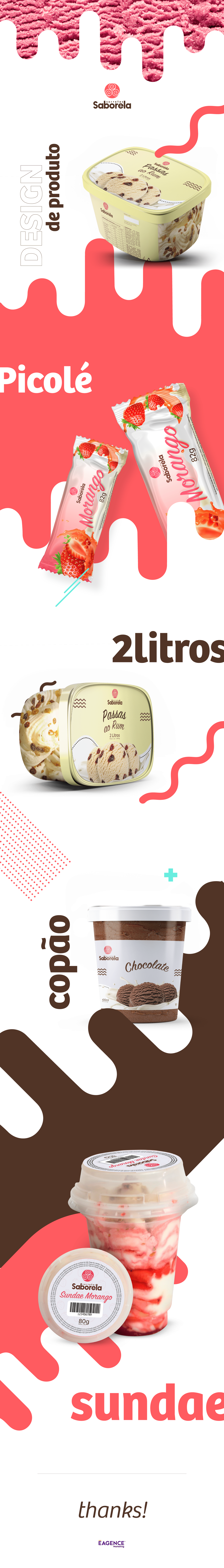 design embalagem marketing   Produtos sorveteria