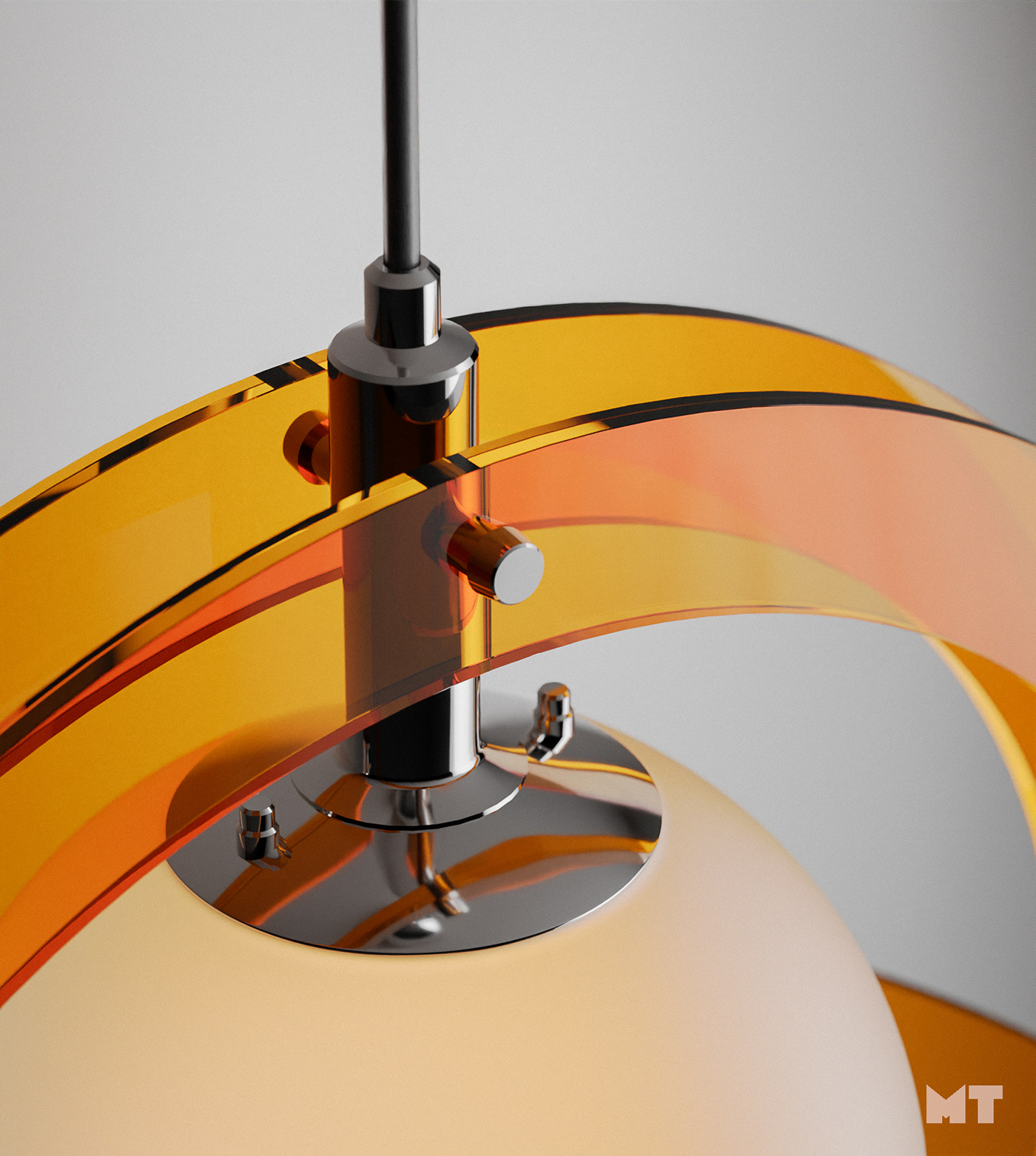 blender 3D b3d Render Product Rendering space age Lamp lighting opal plexiglass