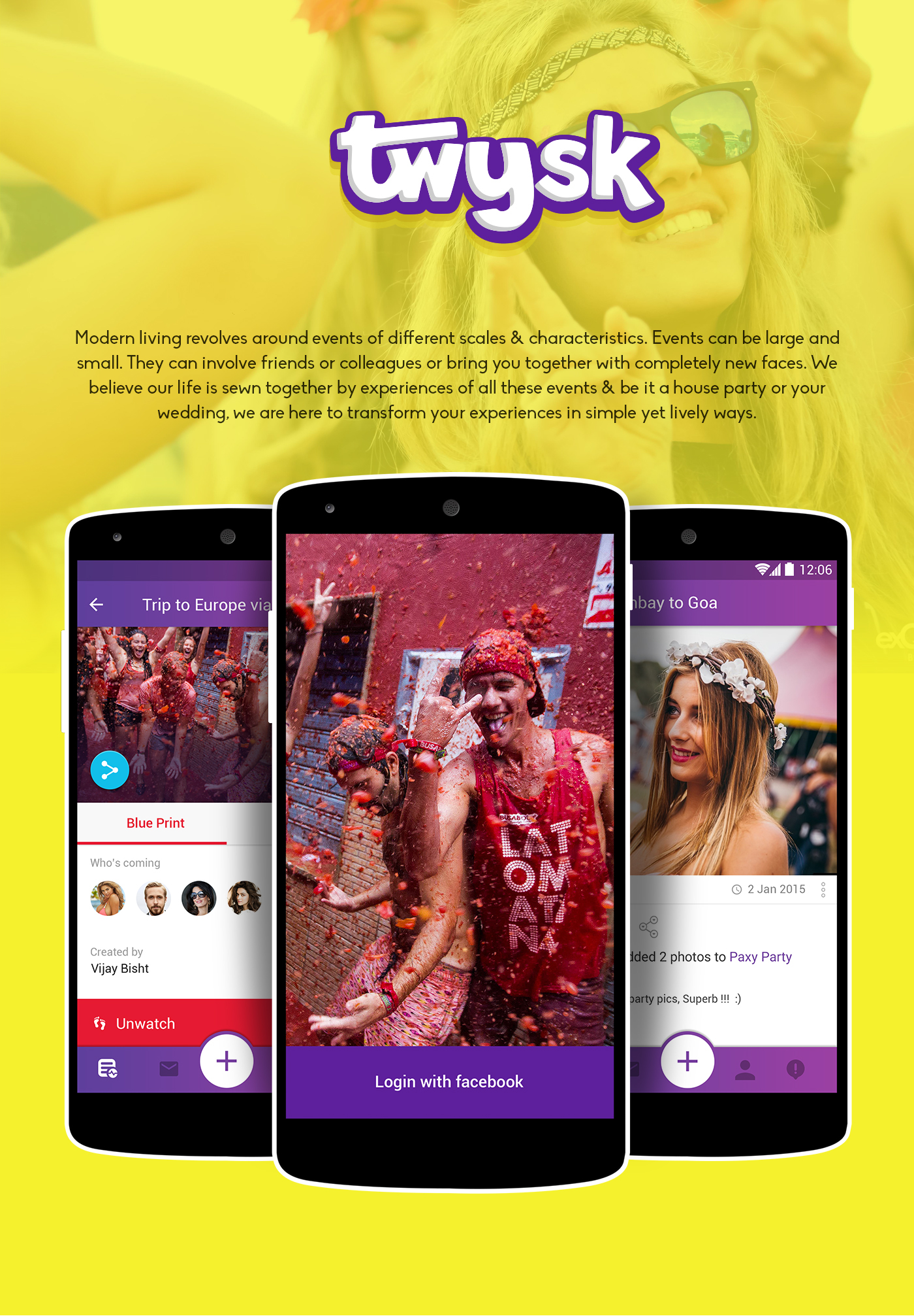 Social app material design Android Material App lollipop design Android Lollipop App app concept photo sharing app