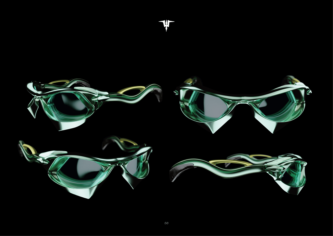 design Fashion  3D Render jewelry video eyewear design