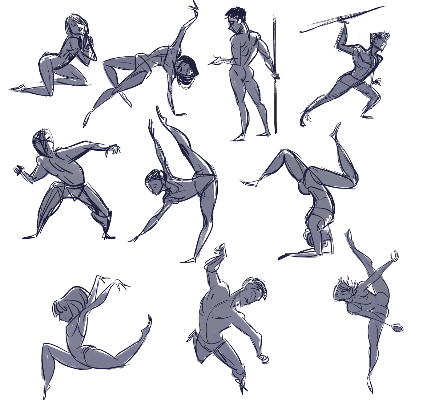 How to Draw Natural Gesture Pose Collection Reference Book