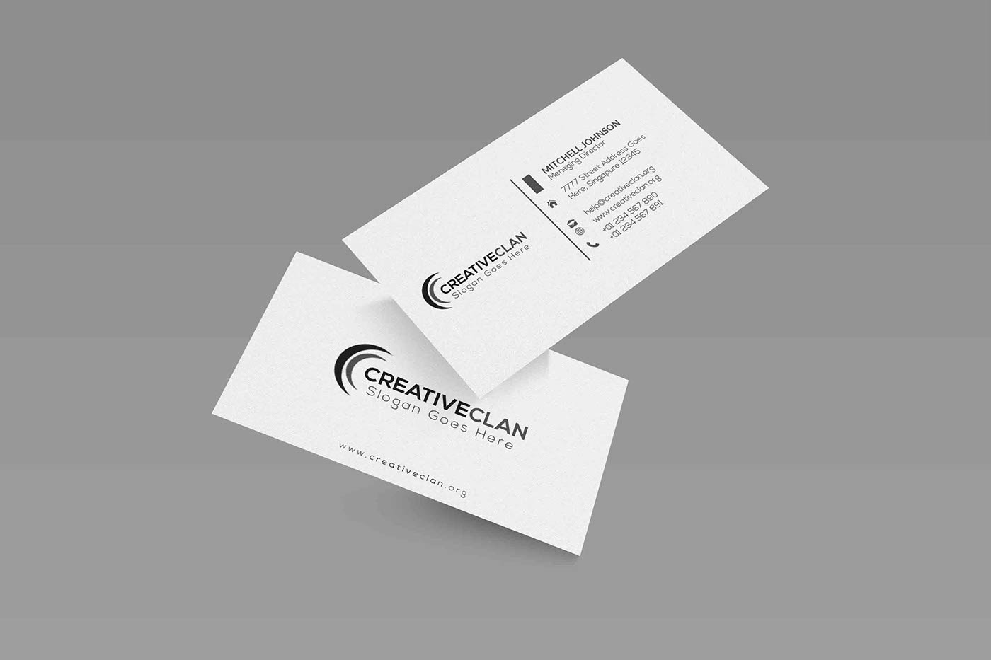 business card card design clean style corporate creative cyan elegant geniuspoint green