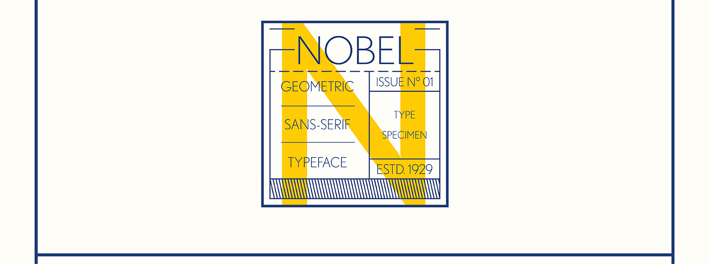 type nobel Type Specimen Illustrator book translucent adobe design typography   Typeface