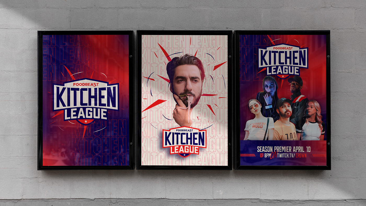 Gaming graphic design  brand identity Twitch 3D foodbeast