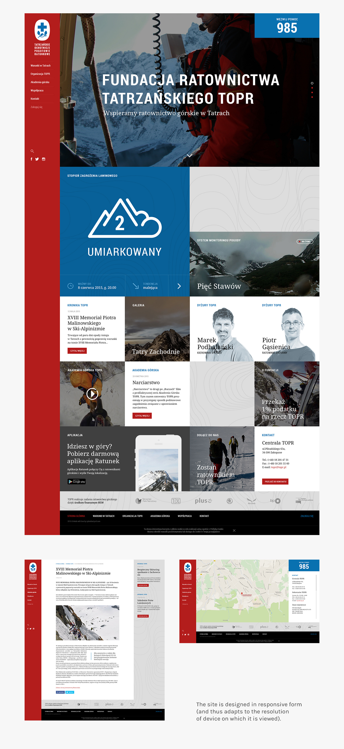 topr rescue poland Webdesign branding  rebranding logo ID mountains