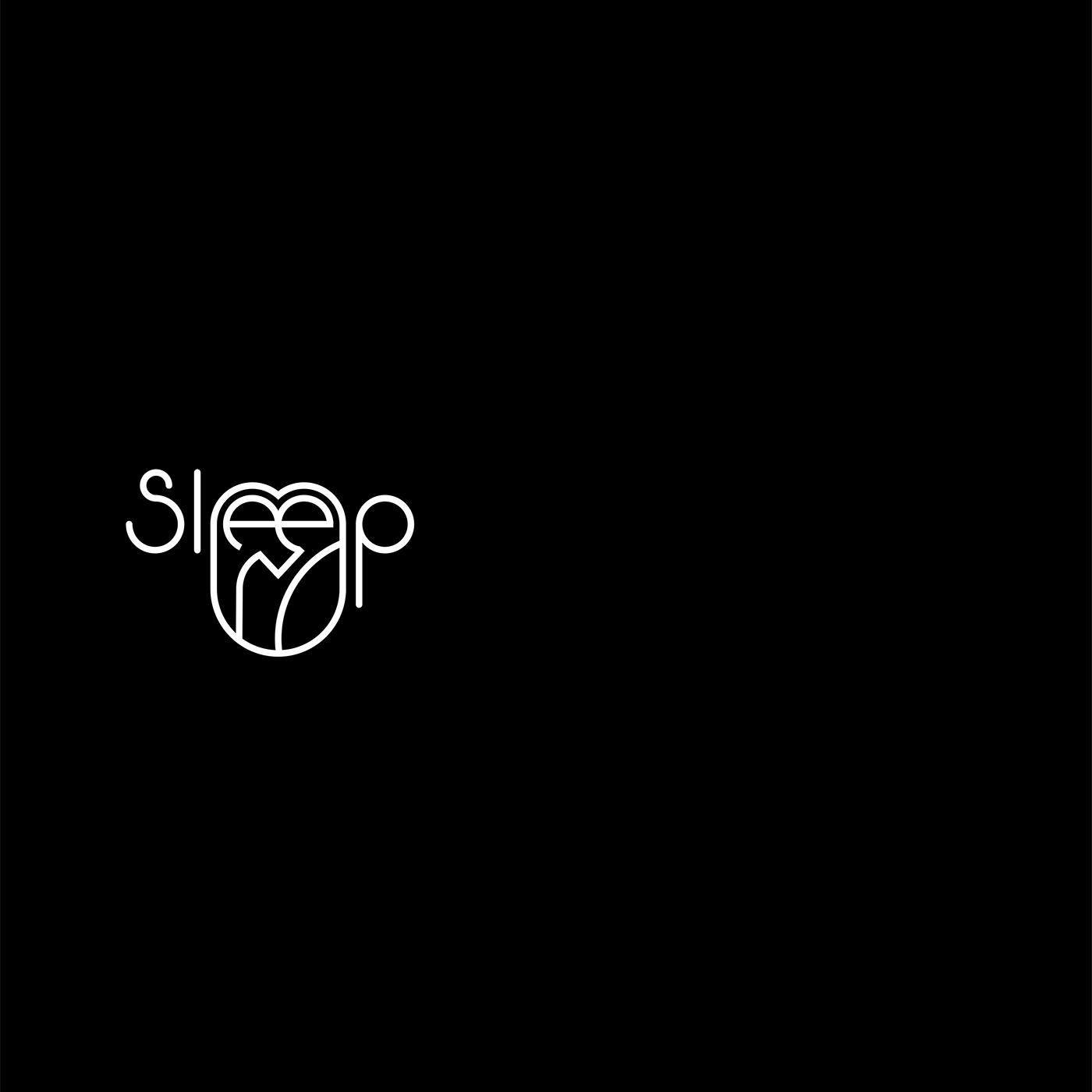 logo typography   owl sleep night
