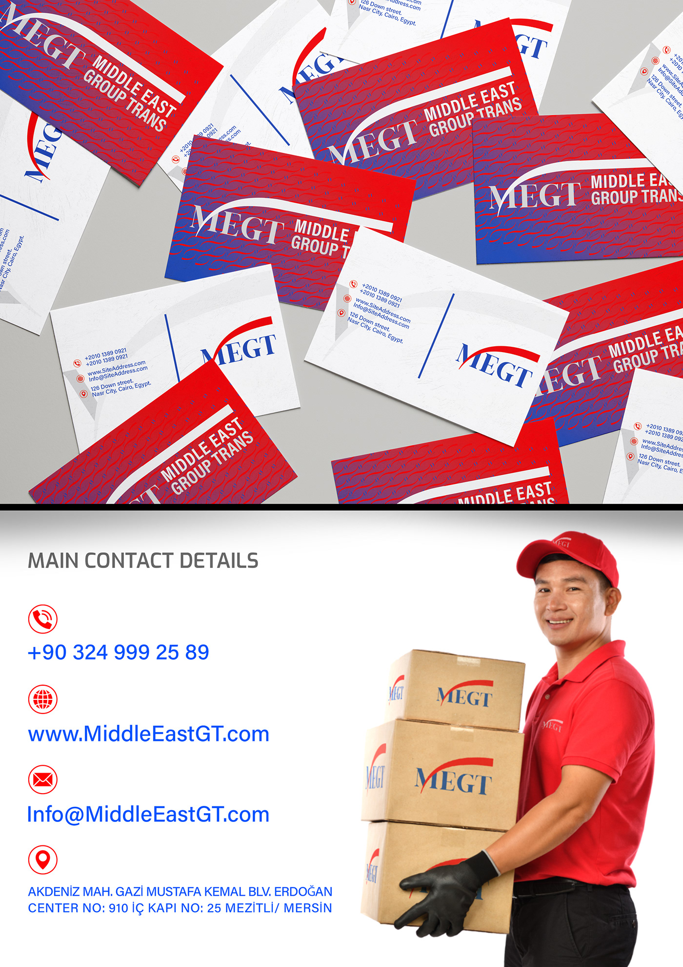 brand identity Branding Identity container MEGT middle east middle east group trans sea ship shipping هوية هوية بصرية