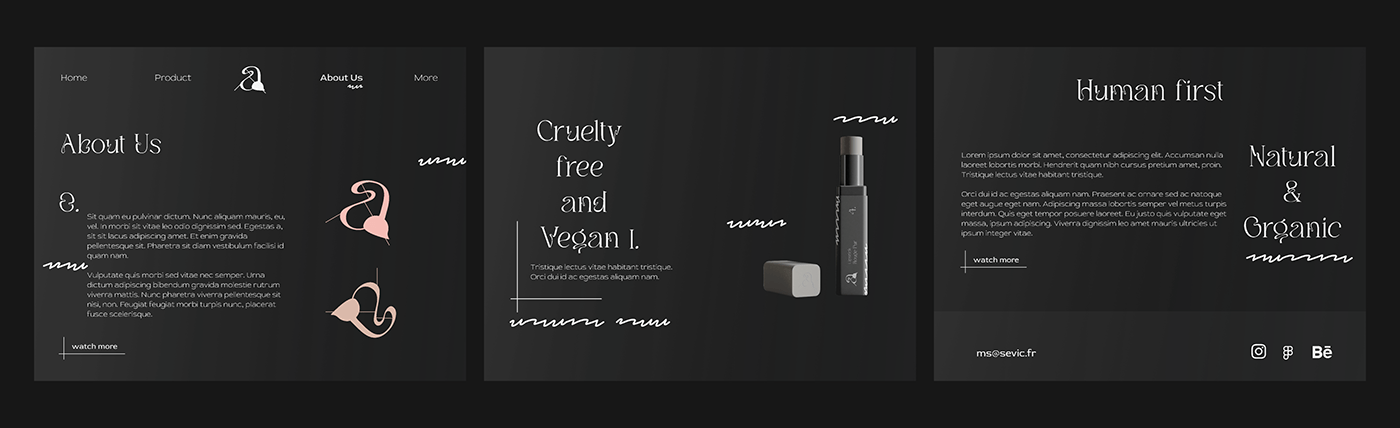 beauty Brand Design brand identity design model Packaging UI UI/UX visual identity Website