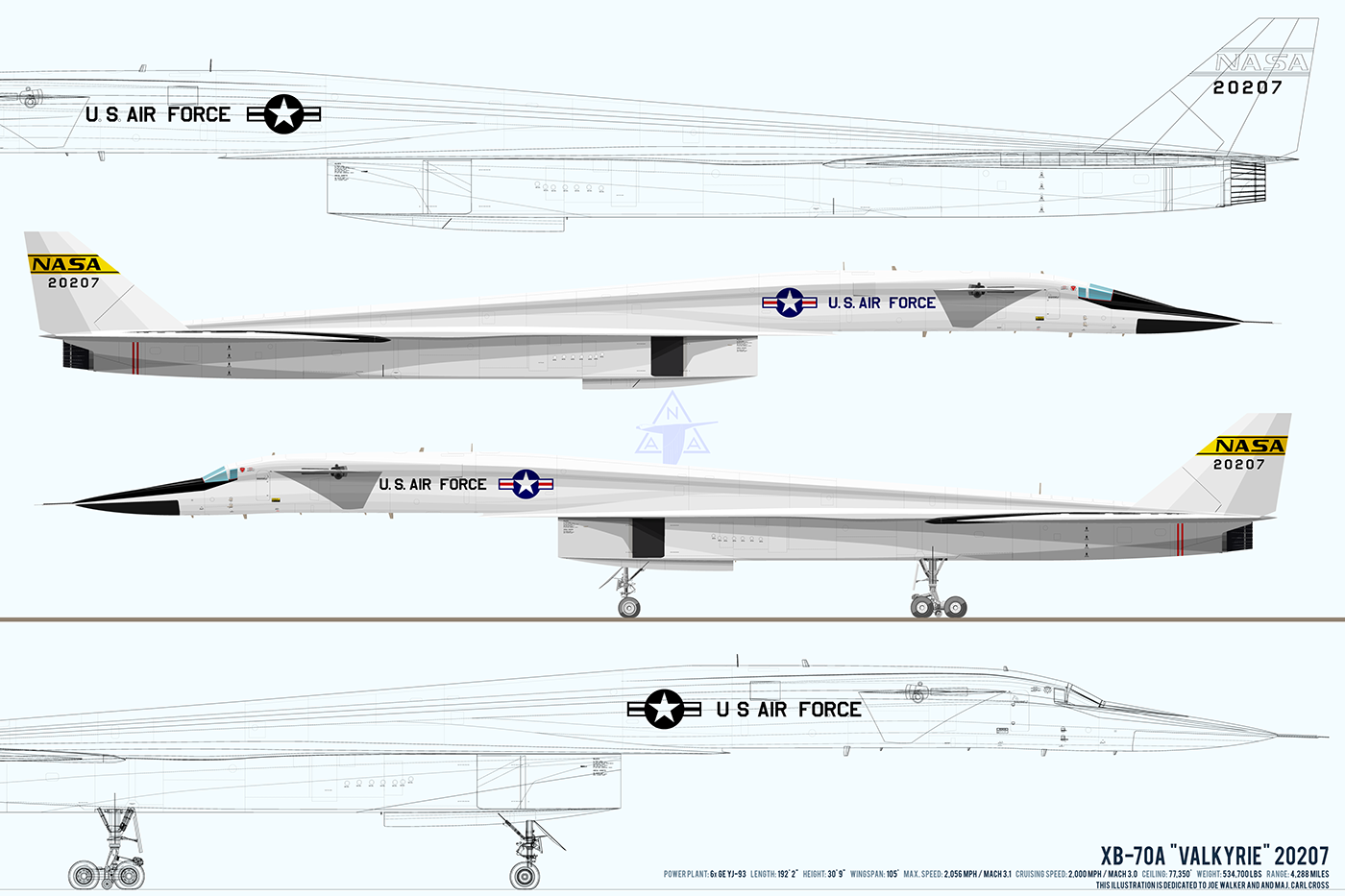 Uber detailed detail hyper xb-70 XB valkyrie Illustrator accurate plane Jet airplane bomber minimal