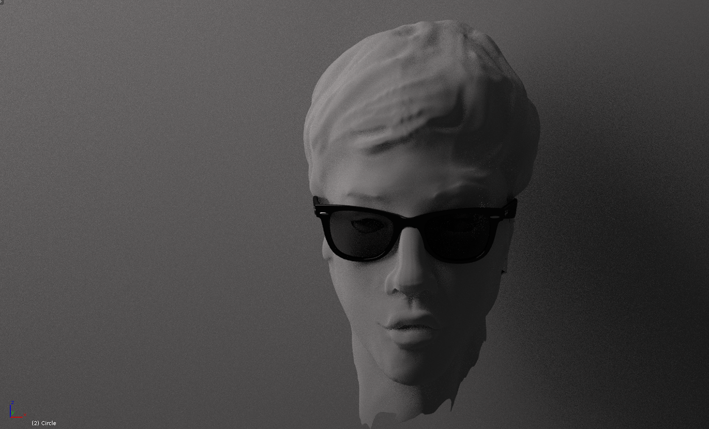 head portrait blender model 3D mesh cycles statue bust sculpted