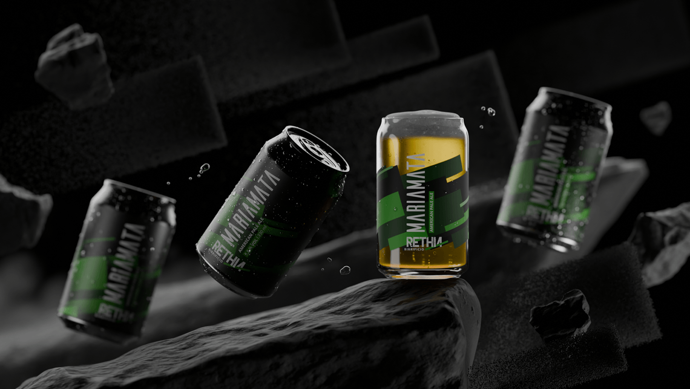 branding  beer trentino Italy 3D motion design 3d motion graphics Product Rendering CGI Render