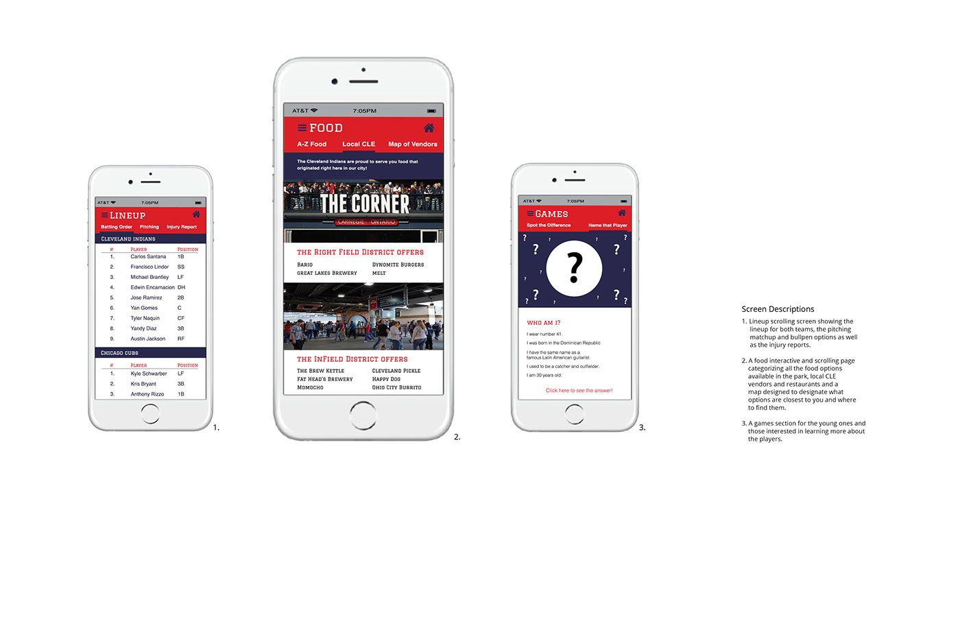 Cleveland sports app design user experience indians interactive design Fan Experience
