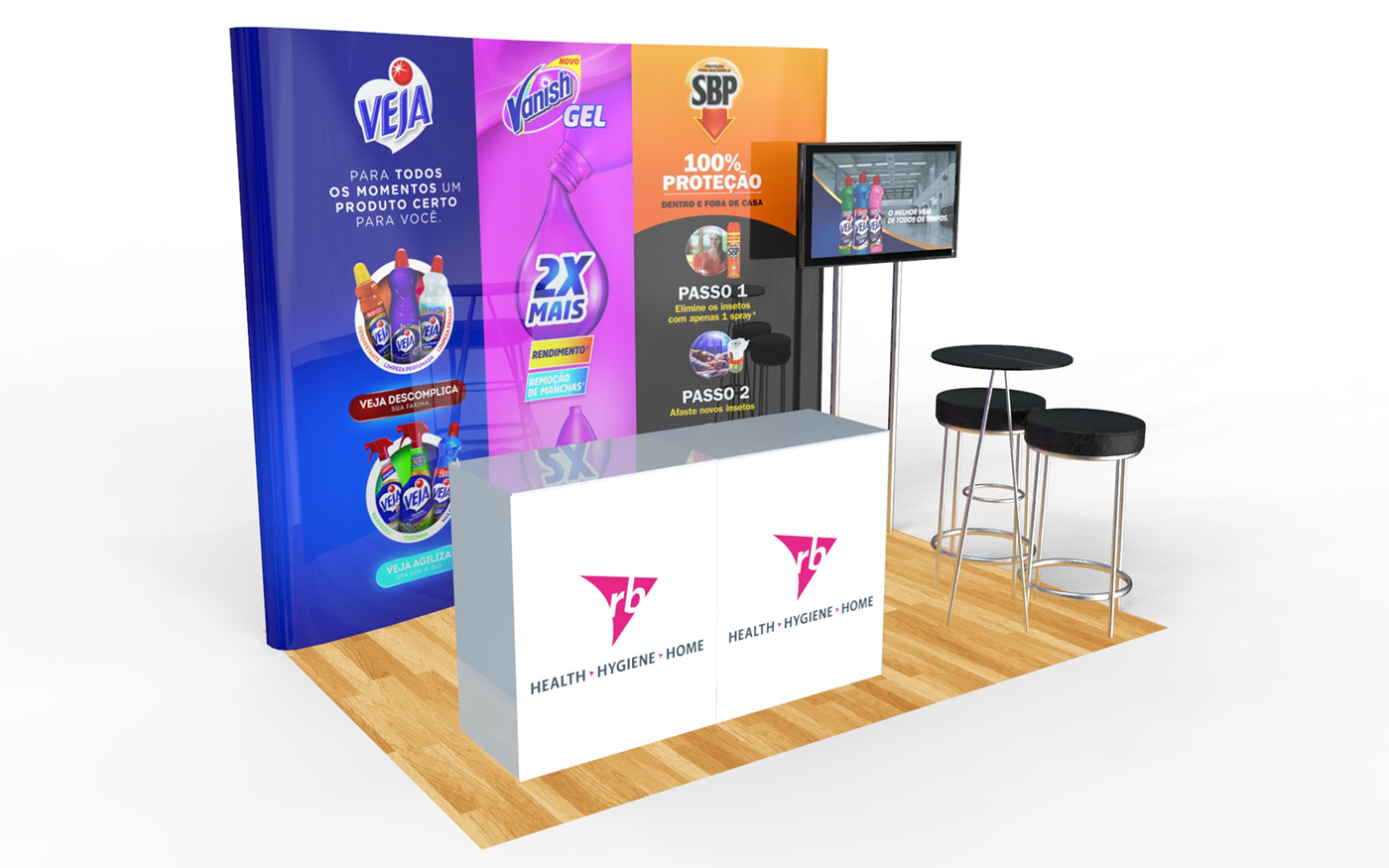 Stand exhibition stand 3D graphic design 