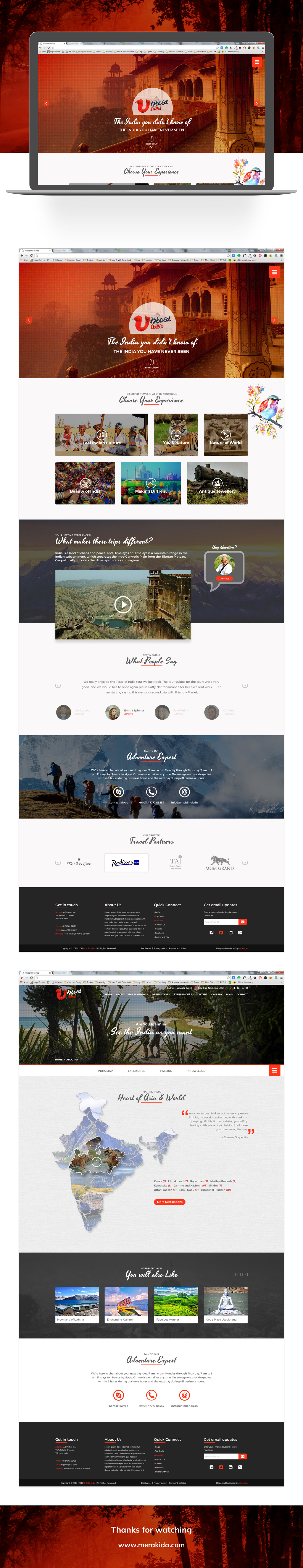concept creative design inspirational Landing Page  Desig Mockup tourism Travel UI/UX Design Website