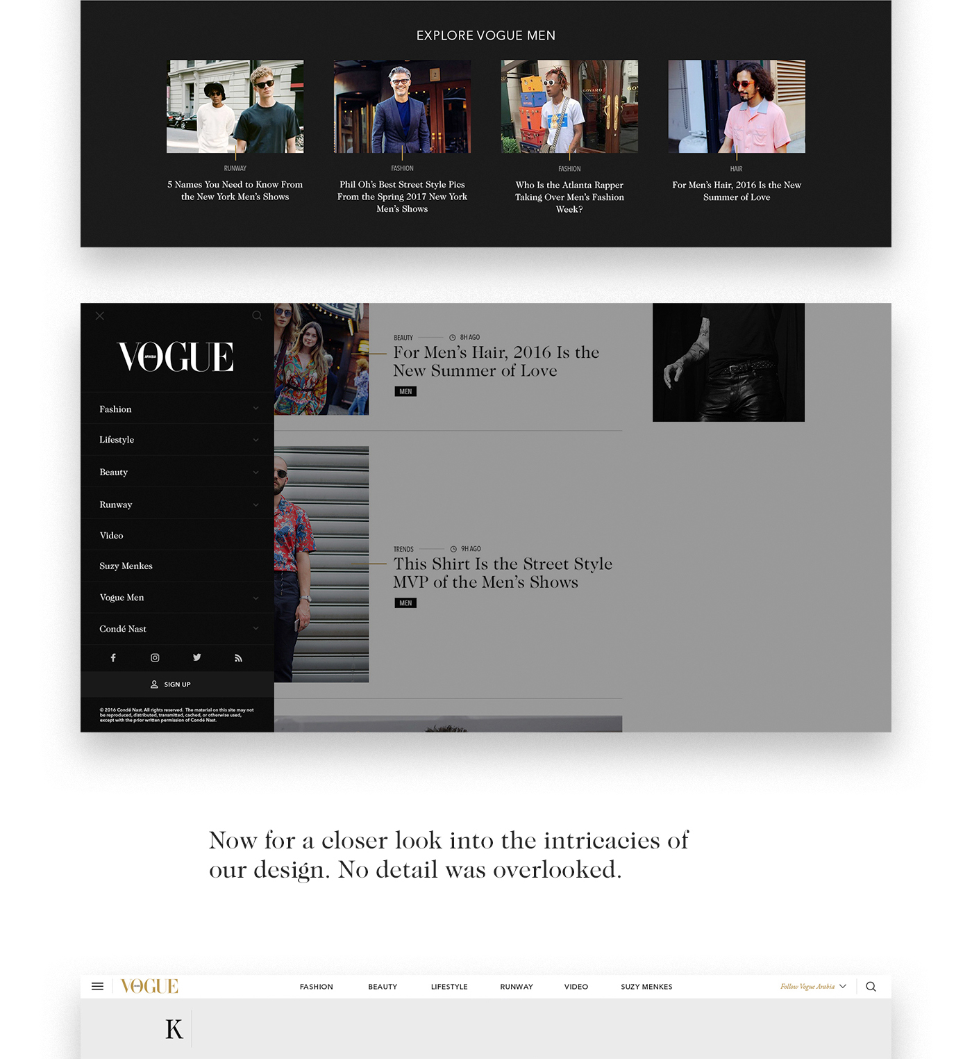 Website UI ux Fashion  digital vogue Photography  mobile luxury minimal