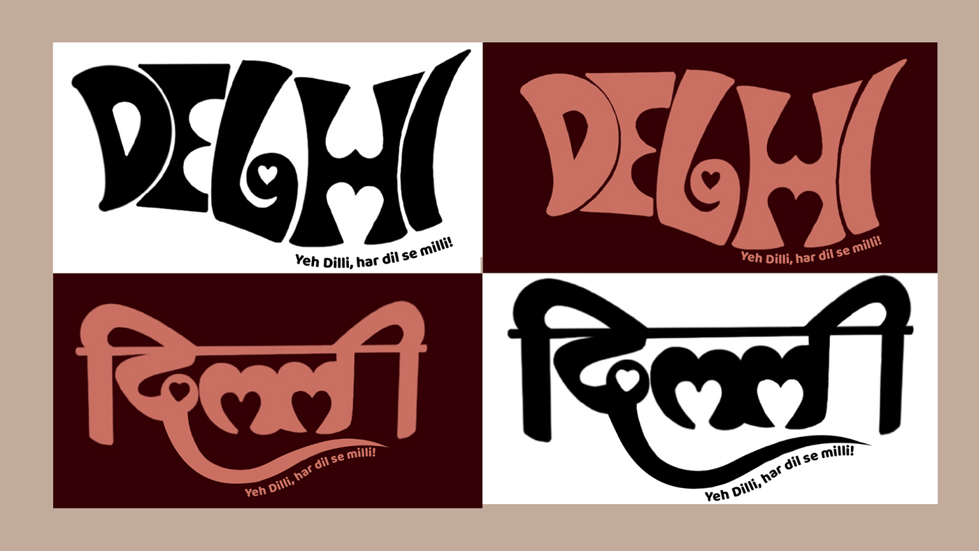 Delhi typography   Campaign Design Incredible India graphic design 