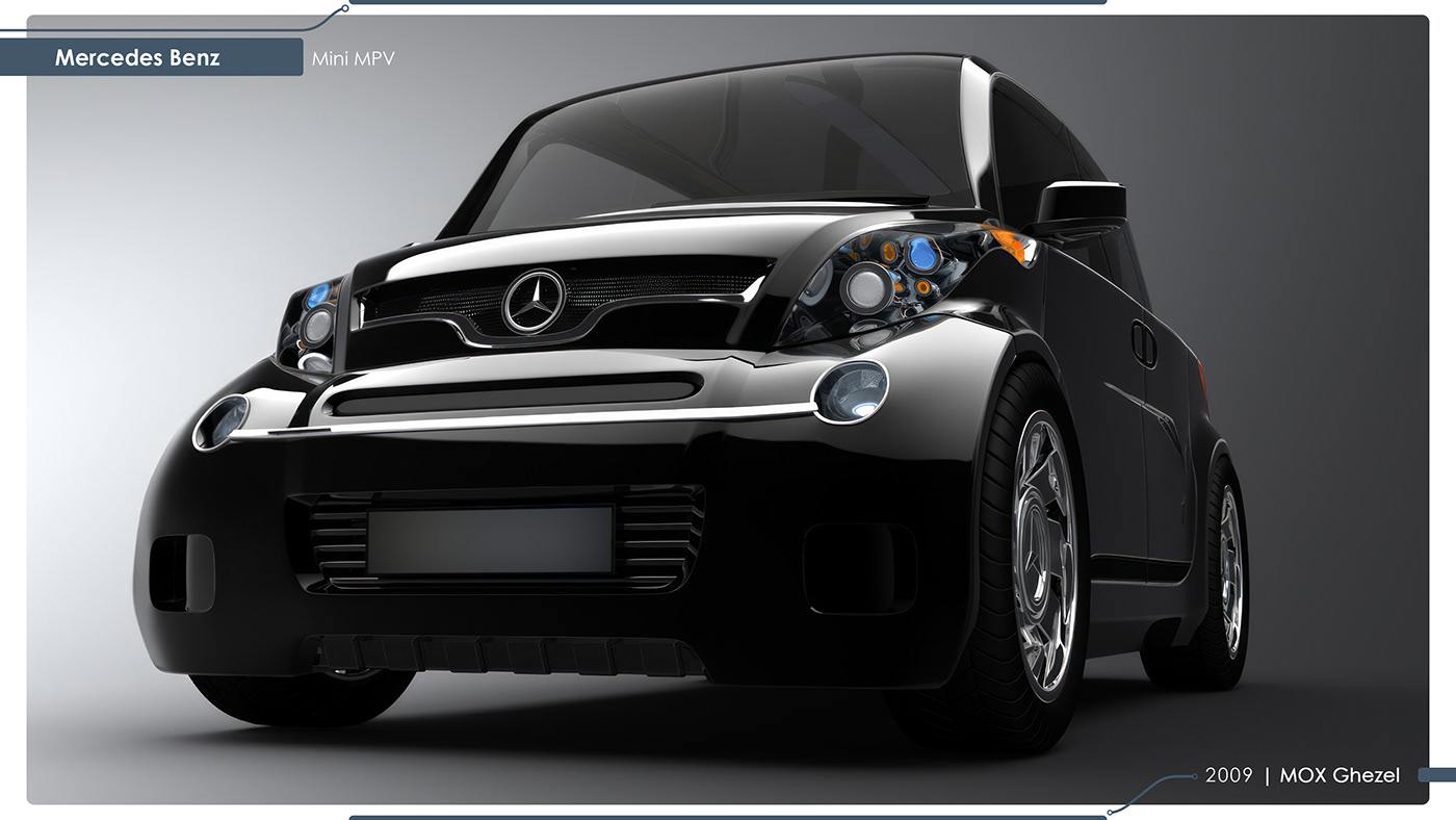 3D Maya car transportation Mini MPV mercedes Transportation Design Automotive design 3d design mercedes-benz