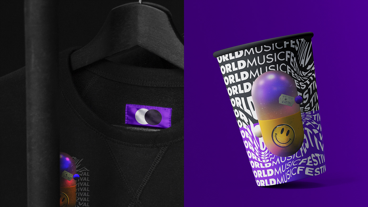 3D app design eletro festival free Layout Mockup music purple