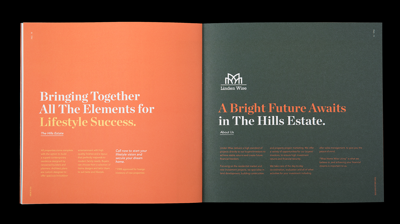 brochure design Property marketing estate layouts green botanic graphic design  House&land creative real estate