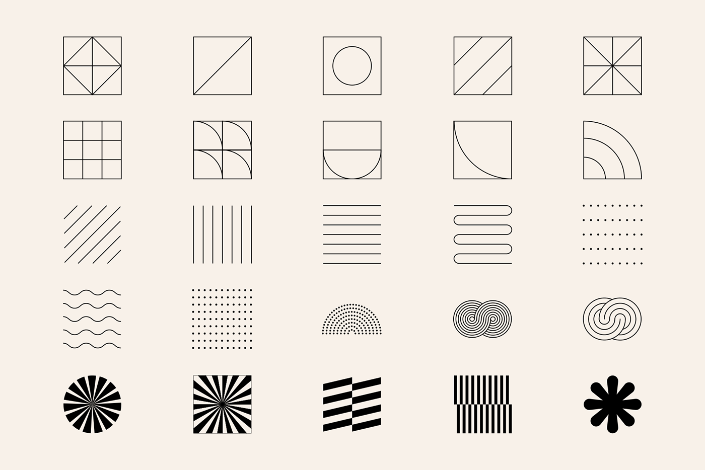 abstract geometric icons icons pack ILLUSTRATION  modern patch pattern pattern pack shapes