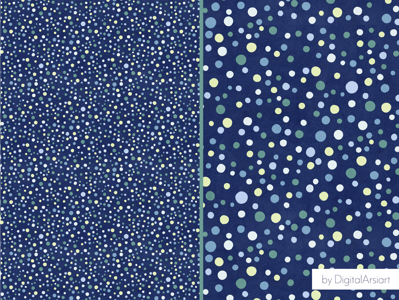 Deep blue polka dots seamless pattern. Kids modern spots. Geometric pattern – 1765