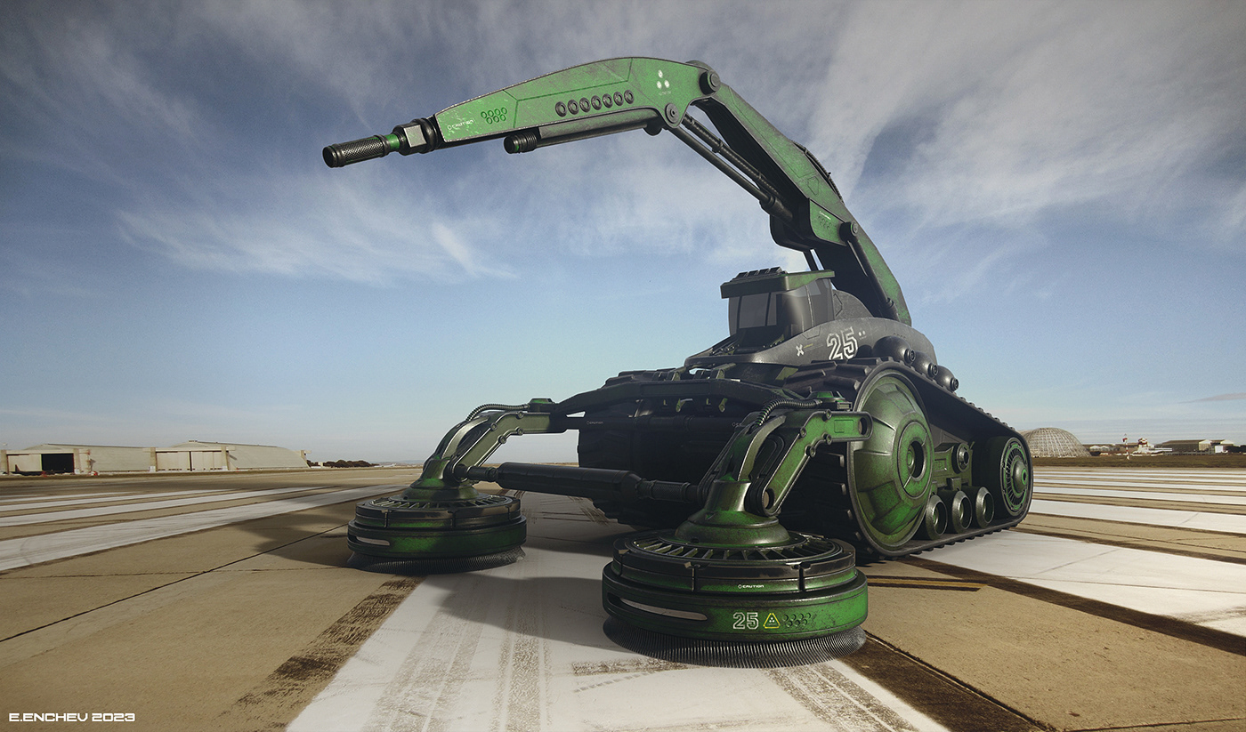 3D automotive   cleaner concept design HardSurface mechanical sci-fi scorpion Vehicle