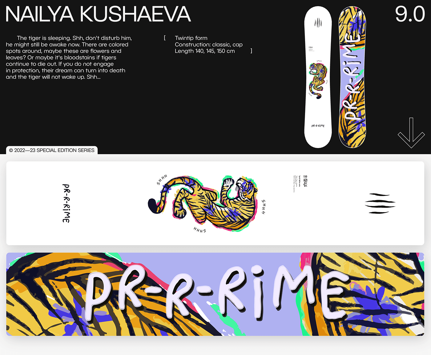 amur Collaboration graphic design  ILLUSTRATION  prime snowboard social tigers