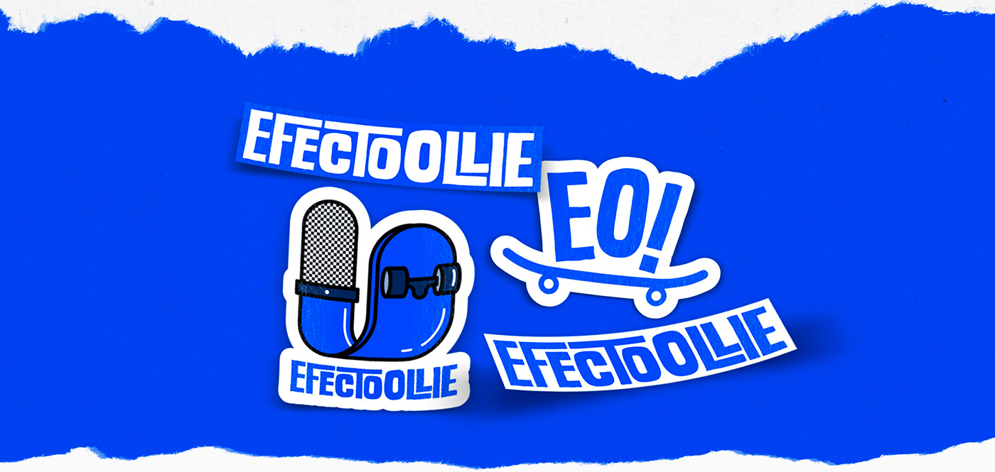 apparel blue branding  logo mexico podcast rebranding skate sticker