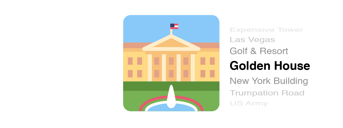 usa White House republican Emoji Telegram Trump Presidential Election gold orange