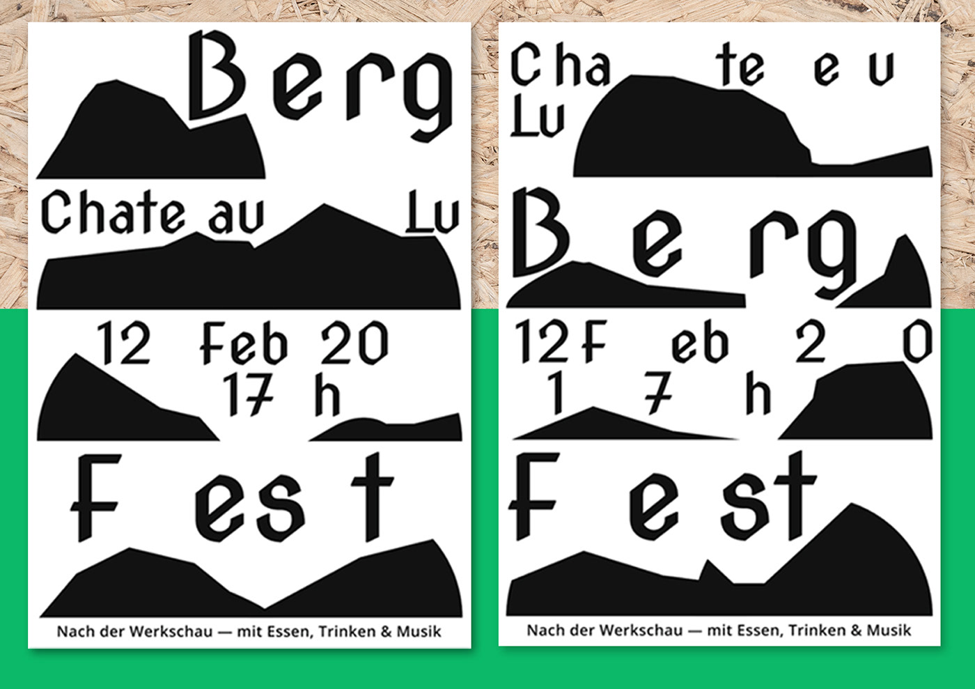 bergfest music Musik party poster Werkschau