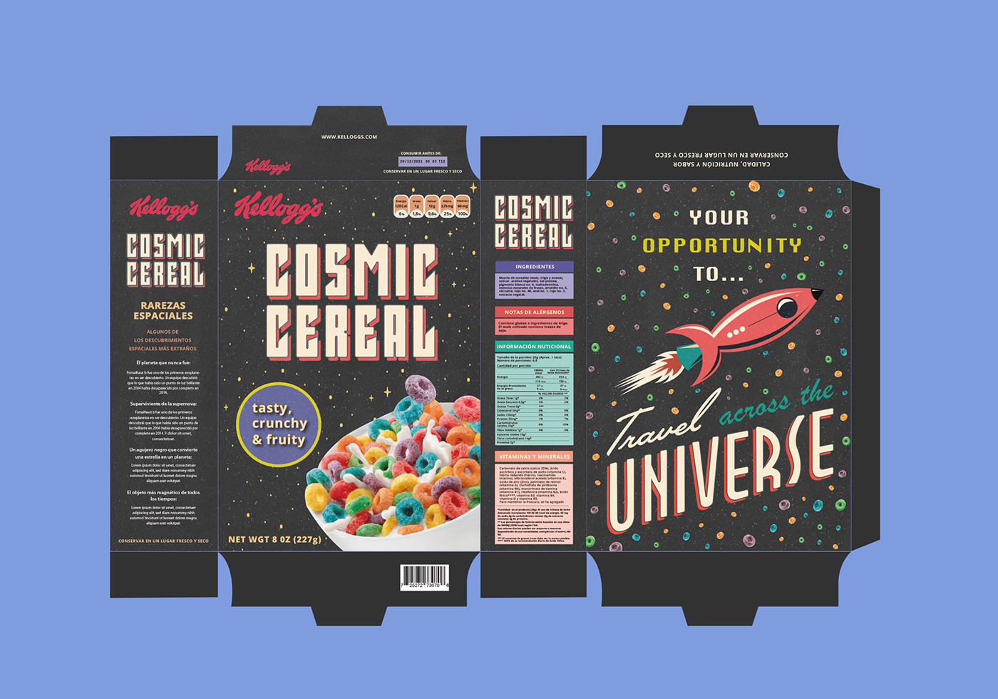 design box Cereal cosmic Packaging