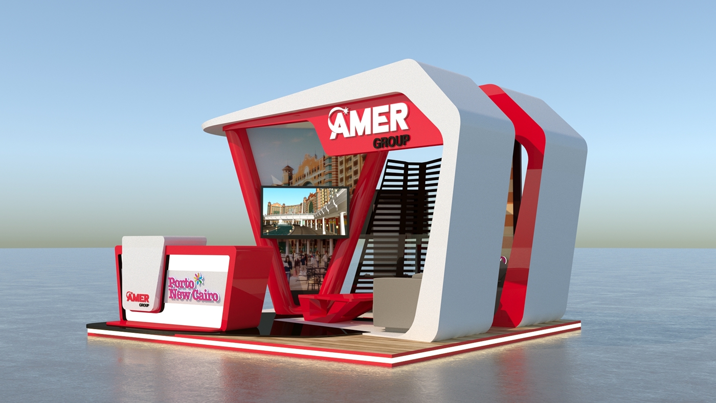 Amer Group Ahmed Assem porto new cairo booth design