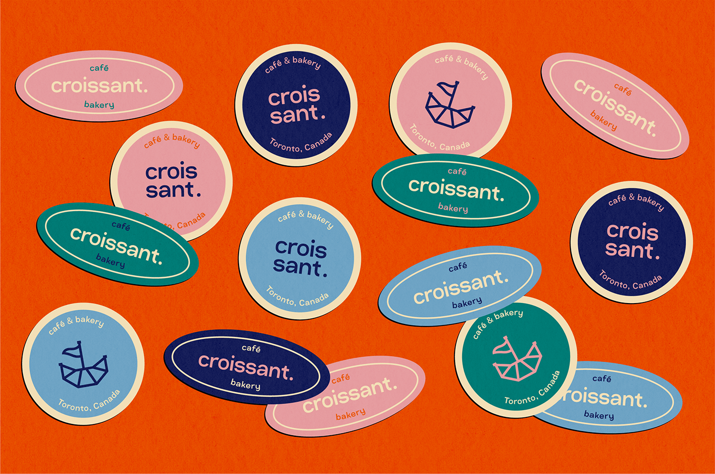 bakery branding  cafe croissant identity logo restaurant Packaging stickers
