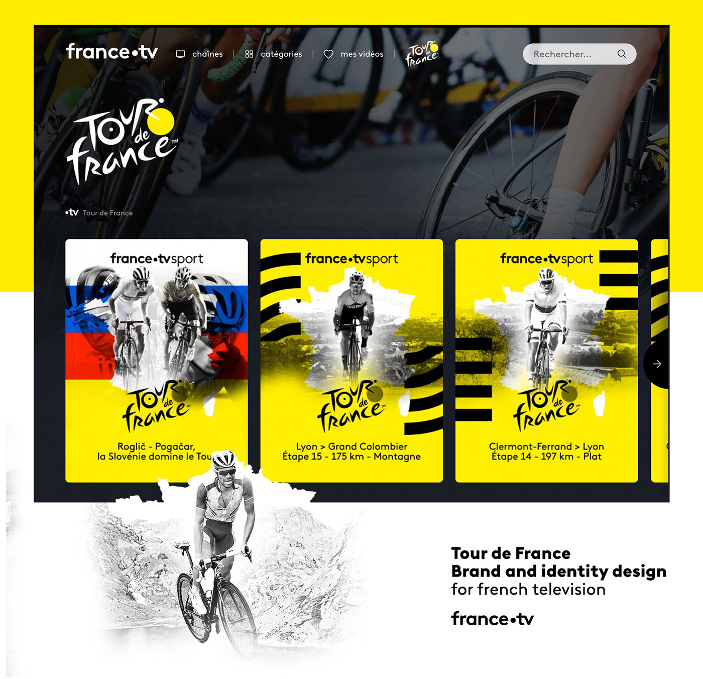 Bike branding  Cyclisme identity Netflix replay sport television Tour de France