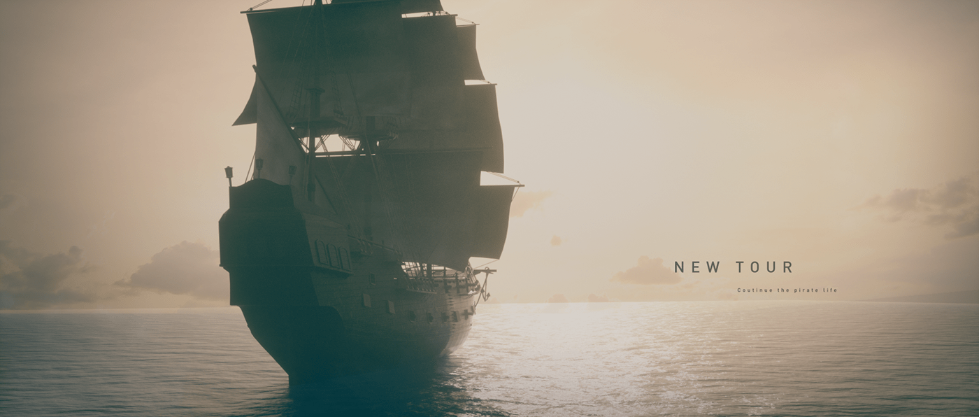After effets captain cinema4d Ocean pirates styleframe