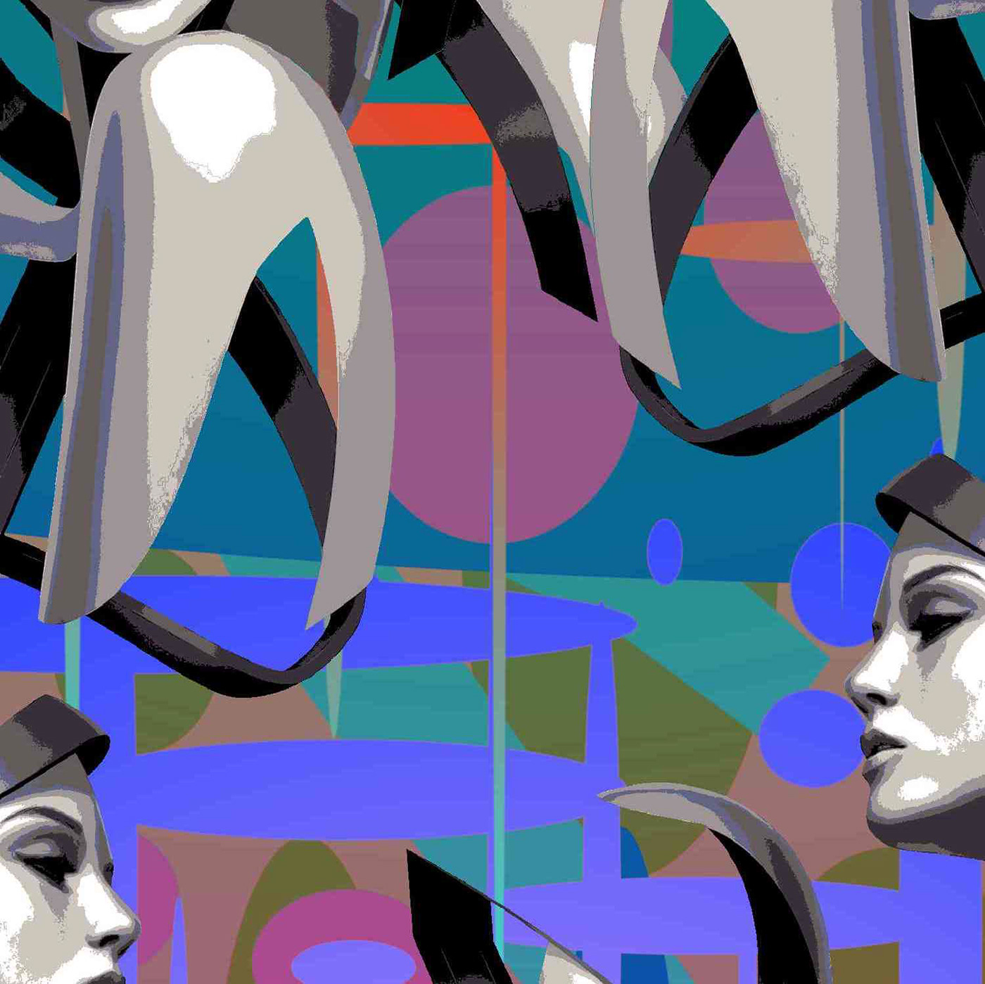digital design fresco design WOMAN FACE video animation  multi background process popart design psychedelic wallpaper computer design